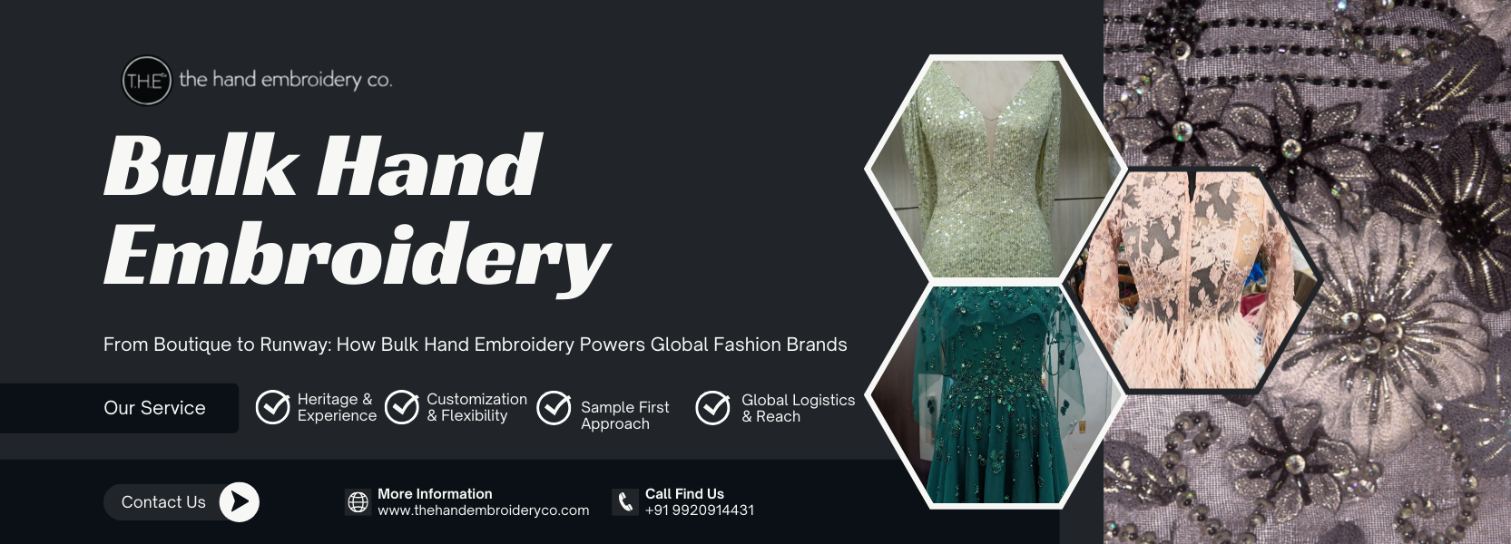 From Boutique to Runway: How Bulk Hand Embroidery Powers Global Fashion Brands